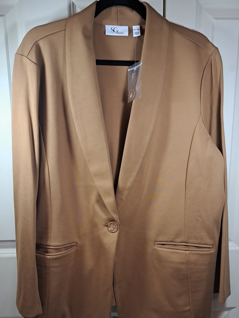 Susan Graver Tan SG Tailored Jacket.     NWOT